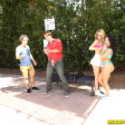 Megan Rain in 'Bus stop lust'